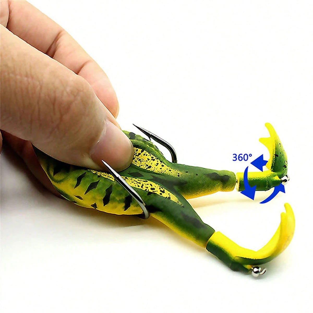 3pcs/Set Topwater Frog Duck Fishing Lures- Propeller Crankbaits With Floating Rotating Tail- Tractor Kit Accessories For Bass