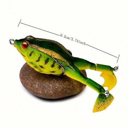 3pcs/Set Topwater Frog Duck Fishing Lures- Propeller Crankbaits With Floating Rotating Tail- Tractor Kit Accessories For Bass