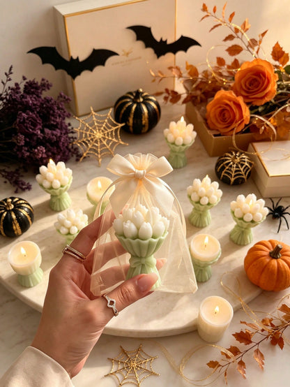 3pcs Tulip Bouquet Shaped Soy Wax Candles, Exquisite Bouquet Gift Box, Suitable For Birthday Gifts, Home Decor; Back To School, Valentine's Day, Mother's Day Gift Options, Also Applicable For Indoor D