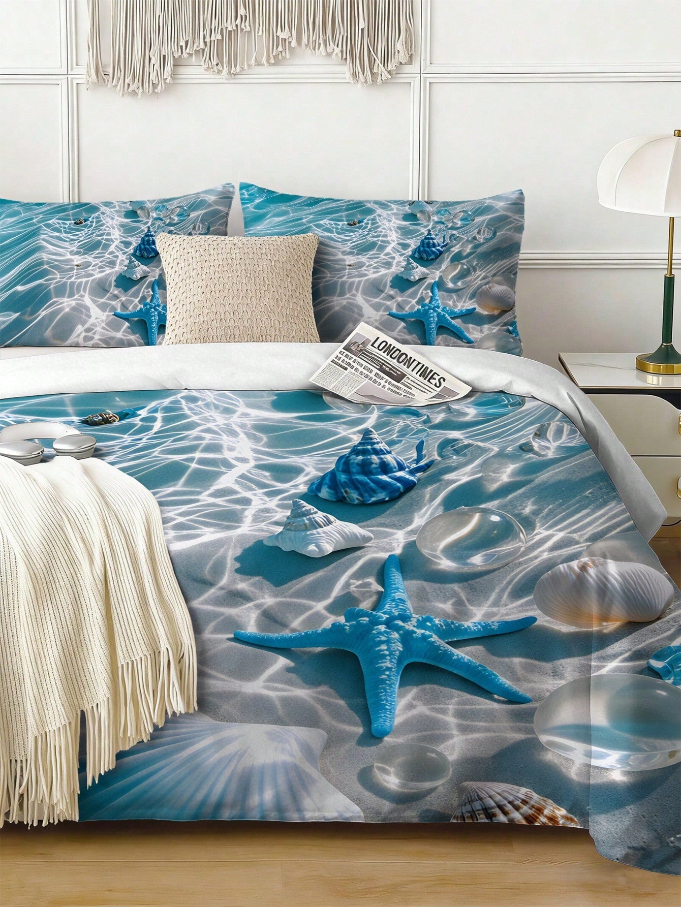 3pcs Turtle Pattern Bedding Set, Soft & Comfortable Duvet Cover, Suitable For Bedroom, Guest Room (1 Duvet Cover + 2 Pillow Shams, Excluding Inserts)