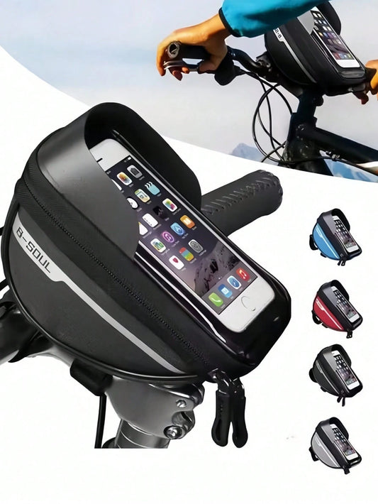 3pcs Waterproof Bike Phone Mount Bag Bike Phone Holder Bag Bike Handlebar Bag Large Capacity Touchscreen Phone Mount Bicycle Accessory Bag Suitable For Mountain Bikes Road Bikes And All Models Bike Ac
