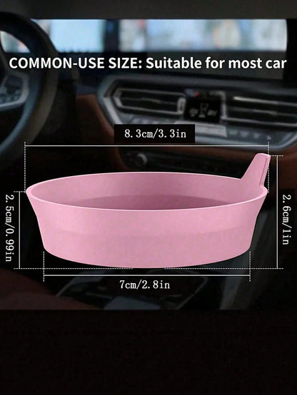 4/1 Car Coasters, Shiny Cup Holder Insert Coasters, Universal Car Non-Slip Cup Holder Inlaid Decorative Silicone Coasters, Car Interior Accessory Mats, 8cm/3.1-Inch Soft Crystal Rhinestone Rubber Mat