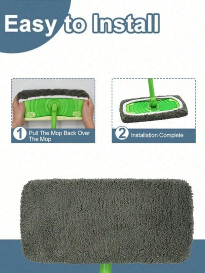 4/2/1pc Reusable Mop Cloth, Dry/Wet Dual-Use Flat Mop Pad, Washable, Suitable For Hardwood Floor Cleaning: Durable, High Absorbency, Suitable For Dry/Wet Cleaning, Compatible With Most Flat Mops, Mop