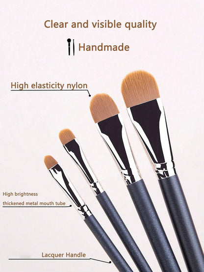 4/2/1pcsSet Upgraded Flat Circular Ultra-Thin Concealer Foundation Makeup Brushes,For Professional Liquid Foundation And Concealer Contouring Portable Multi-Functional Makeup Brush For Face: Foundatio