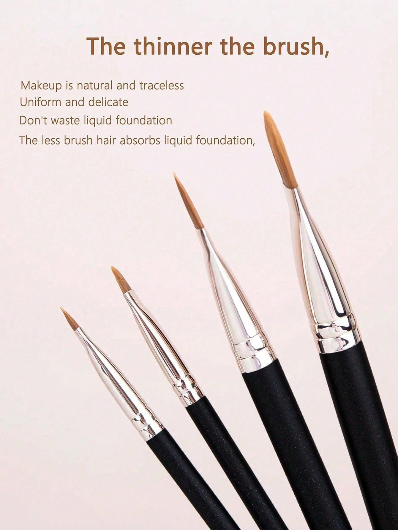 4/2/1pcsSet Upgraded Flat Circular Ultra-Thin Concealer Foundation Makeup Brushes,For Professional Liquid Foundation And Concealer Contouring Portable Multi-Functional Makeup Brush For Face: Foundatio