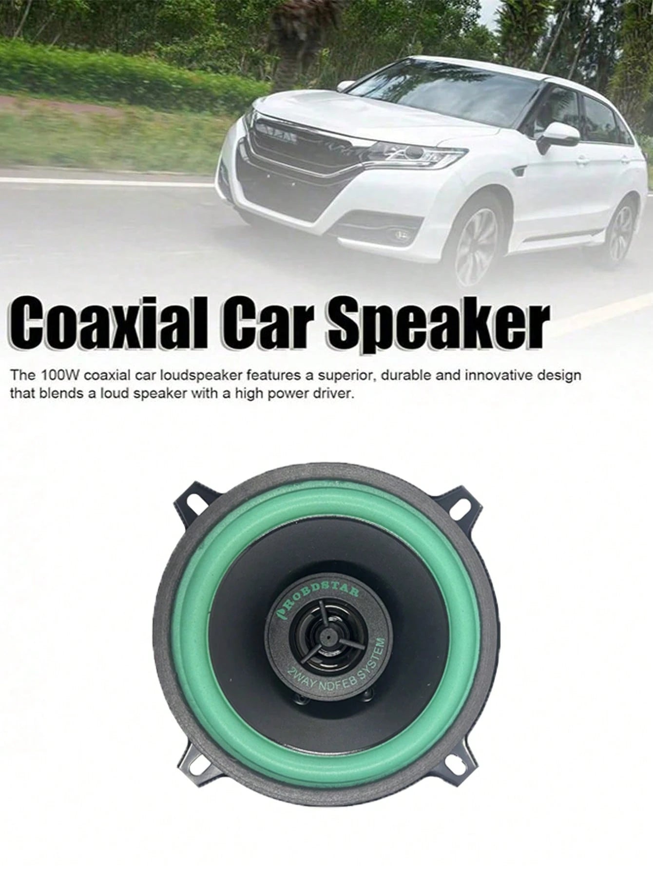 4/5/6.5inch 2 Way Car Audio Speaker Car Tuning Audio Speaker Heavy Mid-Bass Ultra-Thin Modified Speaker Horn Full Range Frequency Automotive Loudspeaker For Vehicle Sound System
