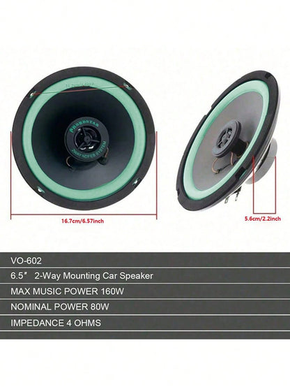 4/5/6.5inch 2 Way Car Audio Speaker Car Tuning Audio Speaker Heavy Mid-Bass Ultra-Thin Modified Speaker Horn Full Range Frequency Automotive Loudspeaker For Vehicle Sound System