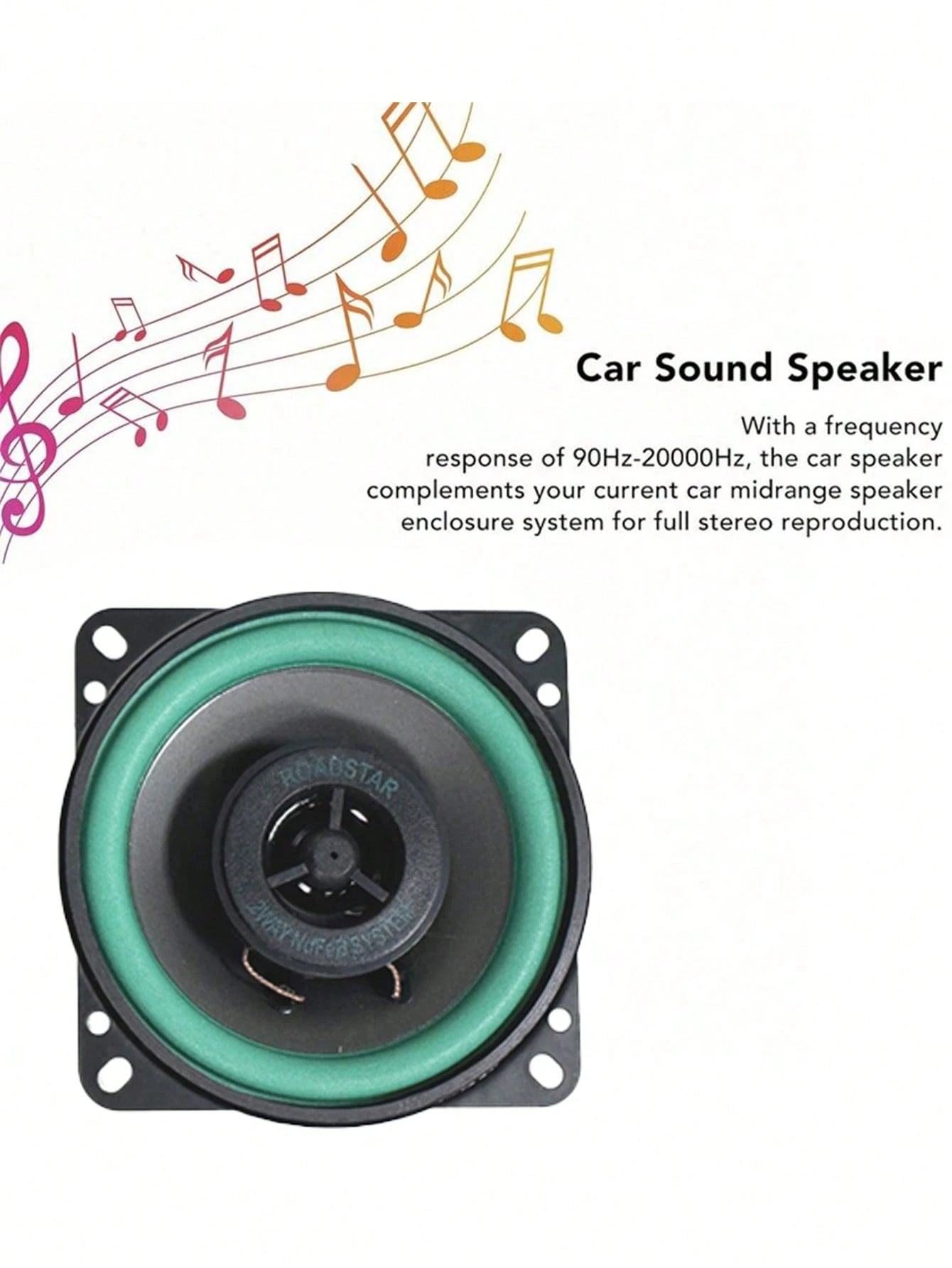 4/5/6.5inch 2 Way Car Audio Speaker Car Tuning Audio Speaker Heavy Mid-Bass Ultra-Thin Modified Speaker Horn Full Range Frequency Automotive Loudspeaker For Vehicle Sound System