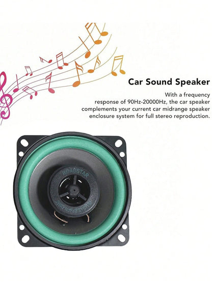 4/5/6.5inch 2 Way Car Audio Speaker Car Tuning Audio Speaker Heavy Mid-Bass Ultra-Thin Modified Speaker Horn Full Range Frequency Automotive Loudspeaker For Vehicle Sound System