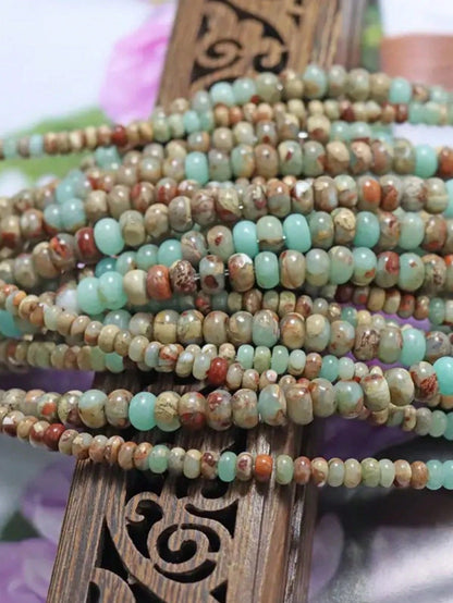 4/6/8/10mm Natural Serpentinite Light Brown Round Beads- Multi-Color Marble Texture Earth Tone, Handmade Loose Beads, Suitable For Jewelry Making, Such As Bracelet And Necklace DIY Accessories, DIY B