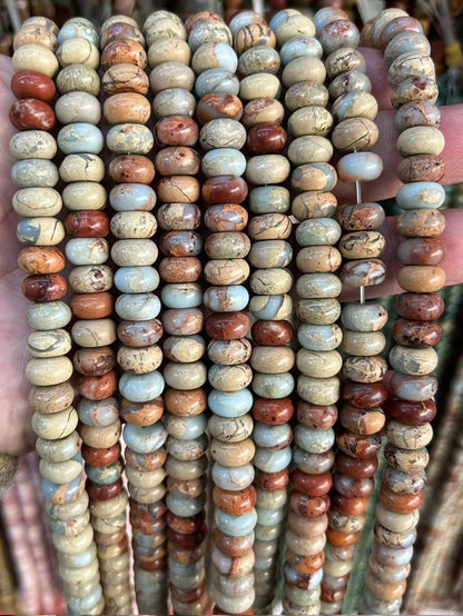 4/6/8/10mm Natural Serpentinite Light Brown Round Beads- Multi-Color Marble Texture Earth Tone, Handmade Loose Beads, Suitable For Jewelry Making, Such As Bracelet And Necklace DIY Accessories, DIY B