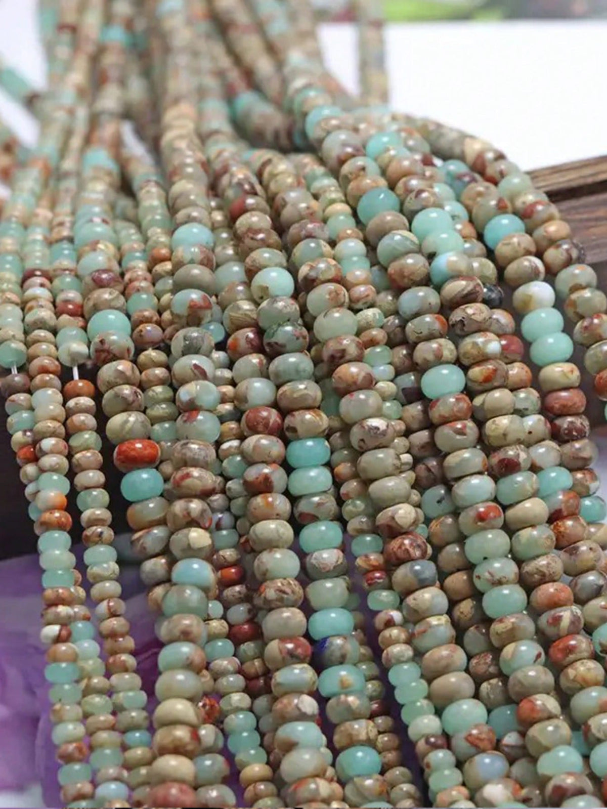 4/6/8/10mm Natural Serpentinite Light Brown Round Beads- Multi-Color Marble Texture Earth Tone, Handmade Loose Beads, Suitable For Jewelry Making, Such As Bracelet And Necklace DIY Accessories, DIY B