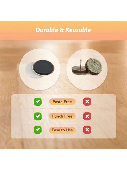 4/8/12/16pcs Furniture Sliders, Plastic Chair Leg Glides, 3.5-Inch Heavy Duty Moving Pad, Chair Leg Floor Protectors, Hardwood Floor Pads, Reusable Round Gliders,Easily Move Various Heavy Furniture,3