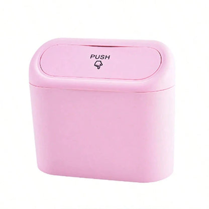 4-Roll Trash Bag Equipped Car Trash Can With Lid, Leak-Proof, Portable Hanging Car Garbage Bin, Suitable For Various Vehicle Models, Car Organizer