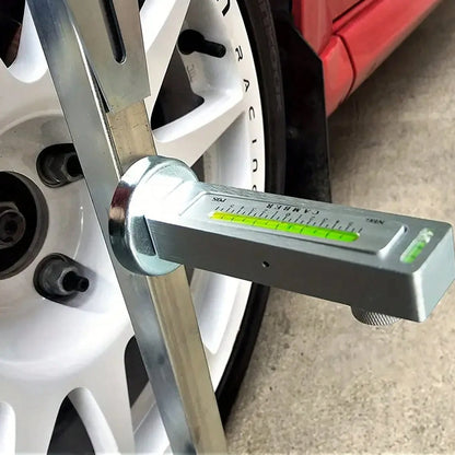 4-Wheel Magnetic Alignment Tool – Green Bubble Level For Camber/Strut Adjustment| Durable Plastic Construction With Positioning Gauge| High-Quality Vehicle Maintenance Tool For DIY & Professional Us