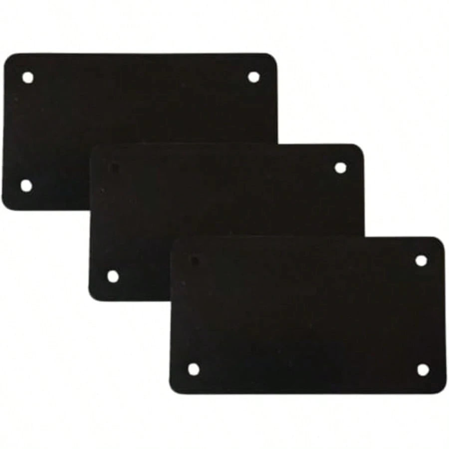 4"X7" Blank Black Motorcycle License Plate- Perfect For Custom Vinyl Designs And Business Use DIY And DTF Projects Pack Of 3