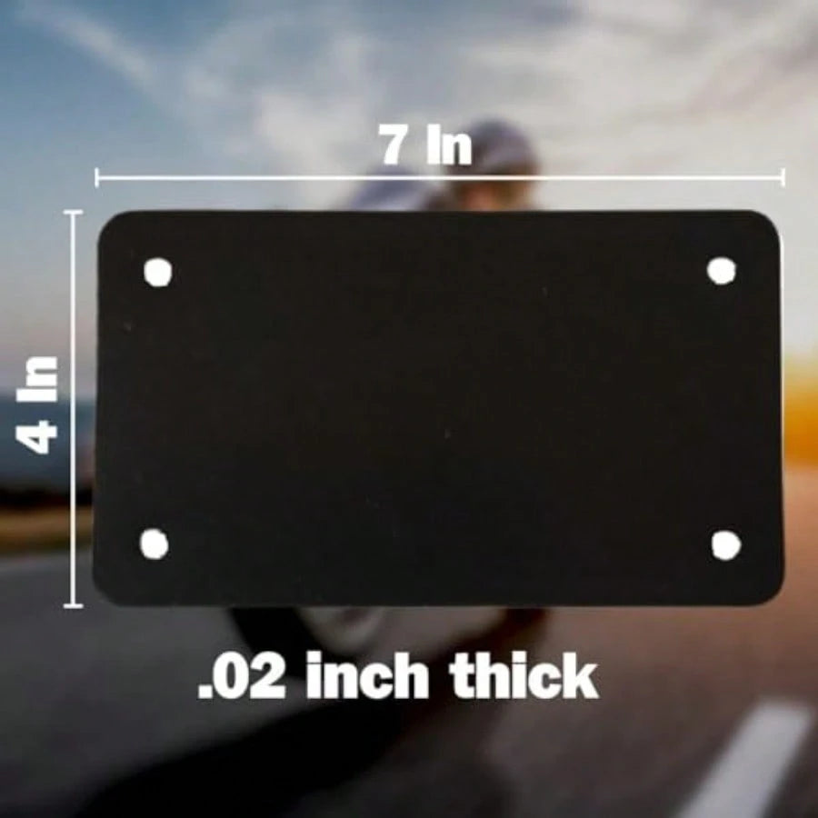 4"X7" Blank Black Motorcycle License Plate- Perfect For Custom Vinyl Designs And Business Use DIY And DTF Projects Pack Of 3