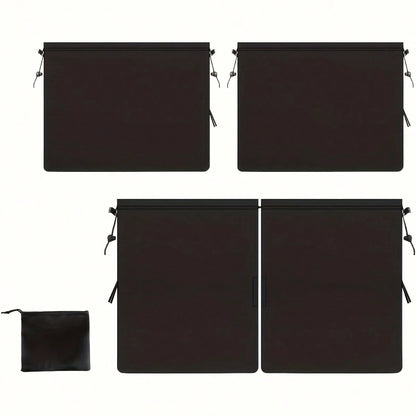 4PC Car Privacy Curtains- 95% Blackout Sunshades W/Adjustable Divider For SUV/Sedan- Privacy Shades For Travel, Camping