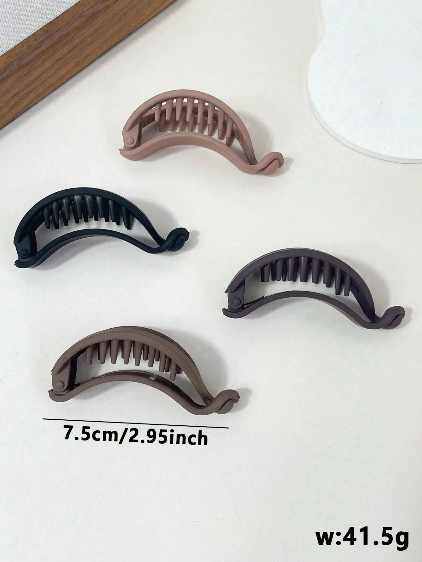 4pcs/1pc Elegant Ponytail Hair Claw Clips, Minimalist Style Hair Accessories For Women, Suitable For Fall Decor, Office, Casual Outfit Back To School Hair