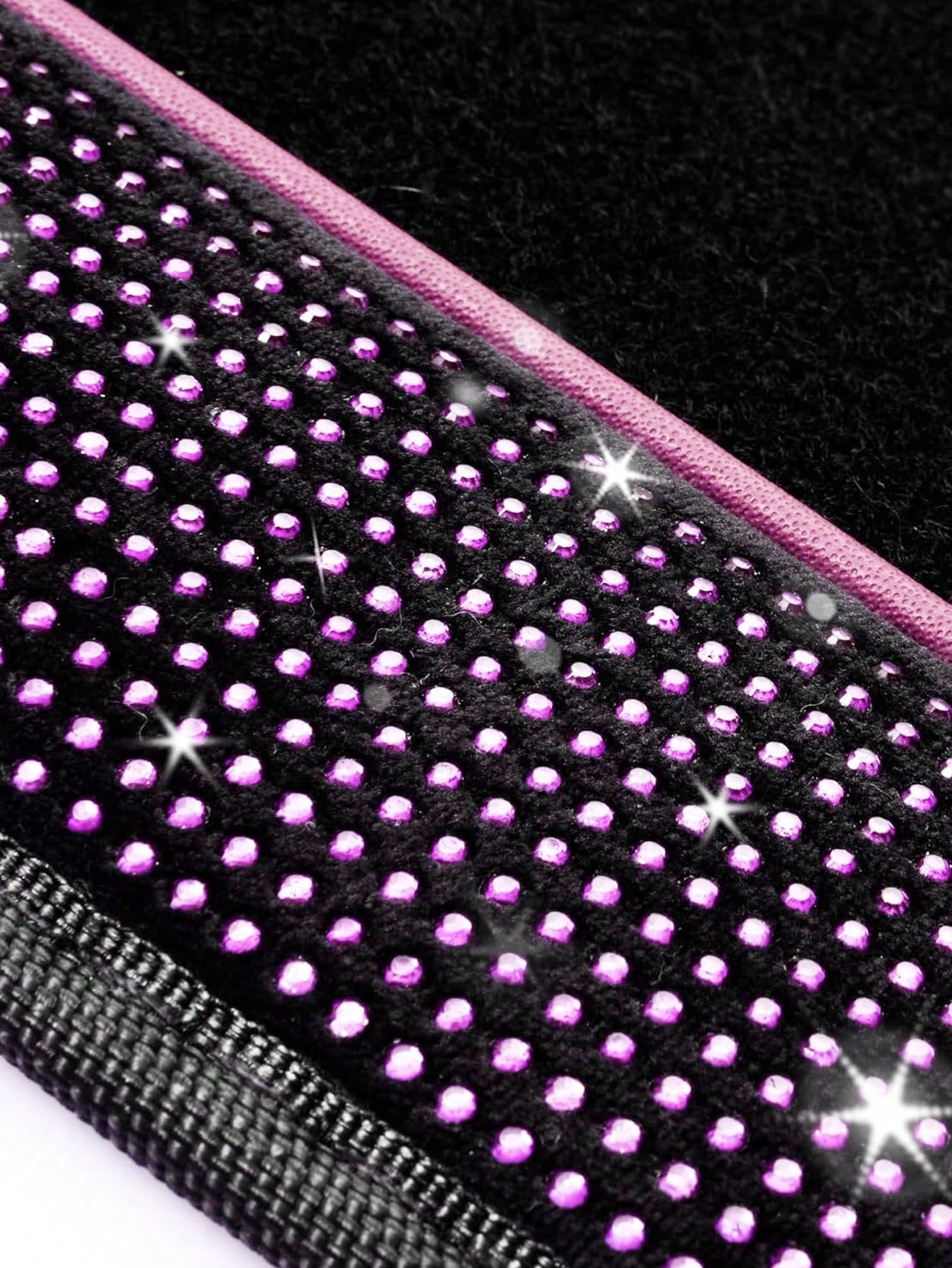 4PCS/2PCS Bling Diamond Car Floor Mats – Sparkling Crystal Rhinestone Design With Glitter Finish| Anti-Slip PVC Heel Pad, Waterproof & All-Weather Protection| Universal Fit For Front & Rear Rows, Co