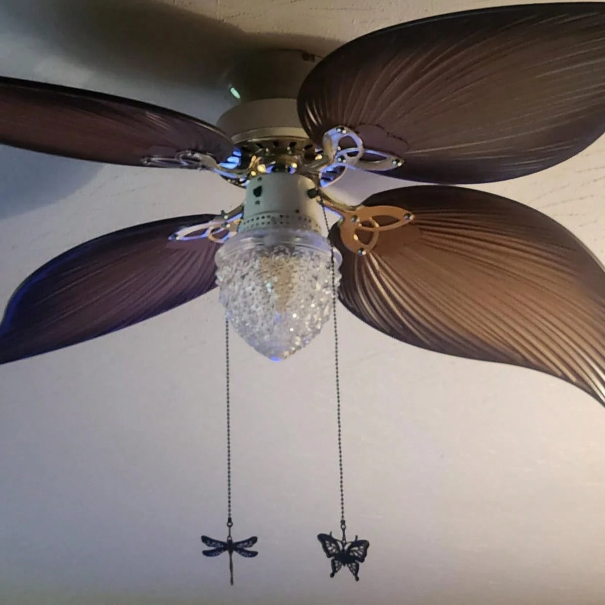 4pcs/2pcs Butterfly Dragonfly Ceiling Fan Pull Chain Decorative Totem Bohemian Style Pull Chain Pendant Extension 14 Inch Lighting Ceiling Fan Beads Ball Shaped Pull Chain Extension Decorative Ornamen