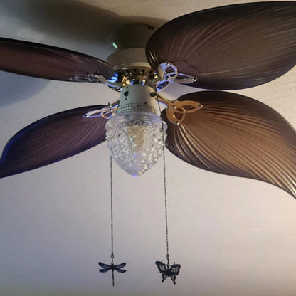 4pcs/2pcs Butterfly Dragonfly Ceiling Fan Pull Chain Decorative Totem Bohemian Style Pull Chain Pendant Extension 14 Inch Lighting Ceiling Fan Beads Ball Shaped Pull Chain Extension Decorative Ornamen