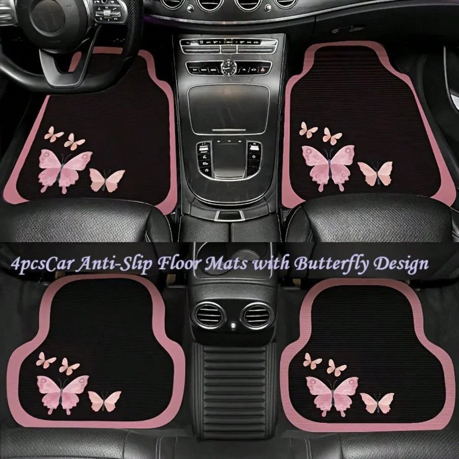 4pcs/2pcs Geometric Pattern Full Coverage Car Floor Mats- Durable & Easy To Clean- Suitable For Most Sedans, SUVs And Trucks
