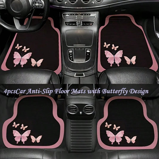 4pcs/2pcs Geometric Pattern Full Coverage Car Floor Mats- Durable & Easy To Clean- Suitable For Most Sedans, SUVs And Trucks
