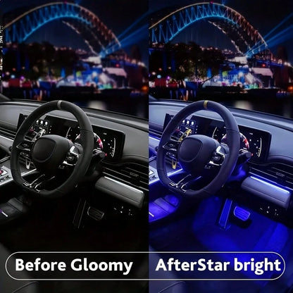 4pcs 48-LED Car Interior Lights Strips With Sound-Activated & Remote Control, Multicolor Music Car Decor Accessories, Waterproof Underdash Lighting Kit With Car Charger, 12V