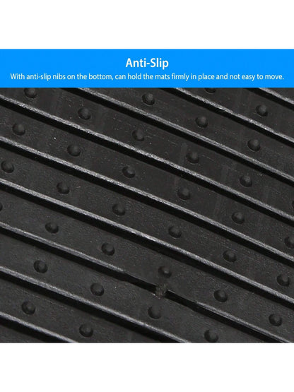 4Pcs Automotive Floor Mats Front And Rear PVC Rubber Floor Mats Heavy Duty Drive Vehicle Car Mats With Trimmable Design Fit Most Cars SUVs Trucks