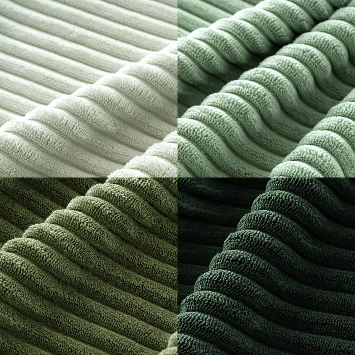 4pcs Bohemian Countryside Style Cushion Covers, Gray-Green Modern Nordic Soft Corduroy Throw Pillow Covers, Spring Home Decor For Sofa, Bed, Living Room (4-Piece Set)