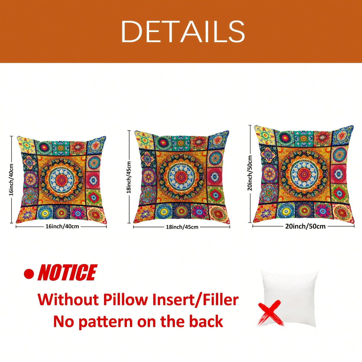 4pcs Bohemian Peach Velvet Pillow Covers, Modern Pattern In Yellow And Orange, Soft Decorative Pillowcase, Single-Sided Printing, Polyester, Machine Washable, Zipper Closure, Suitable For Living Room