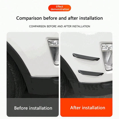 4pcs Car Front & Rear Bumper Anti-Collision Strips, Front Bumper Wind Deflector Body Decorative Stickers, Spoiler Noise Reduction Car Front Lip Stickers