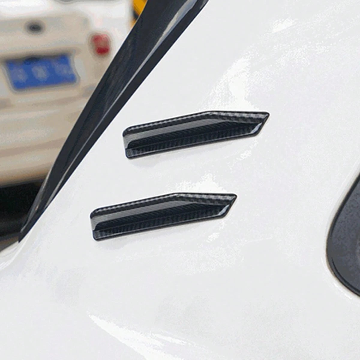 4pcs Car Front & Rear Bumper Anti-Collision Strips, Front Bumper Wind Deflector Body Decorative Stickers, Spoiler Noise Reduction Car Front Lip Stickers