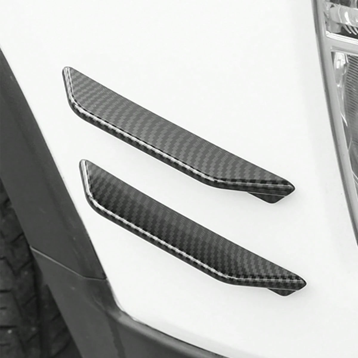 4pcs Car Front & Rear Bumper Anti-Collision Strips, Front Bumper Wind Deflector Body Decorative Stickers, Spoiler Noise Reduction Car Front Lip Stickers