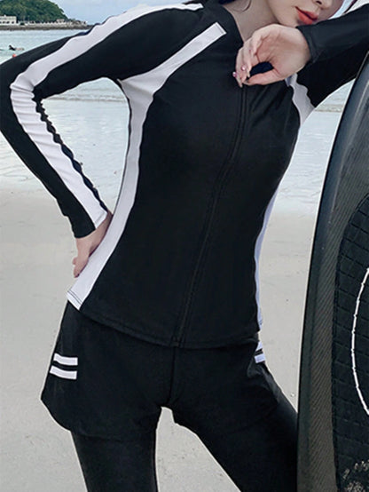 4pcs Long Sleeve And Pants Beach Diving Suit Set Spring Sports Vacation Summer