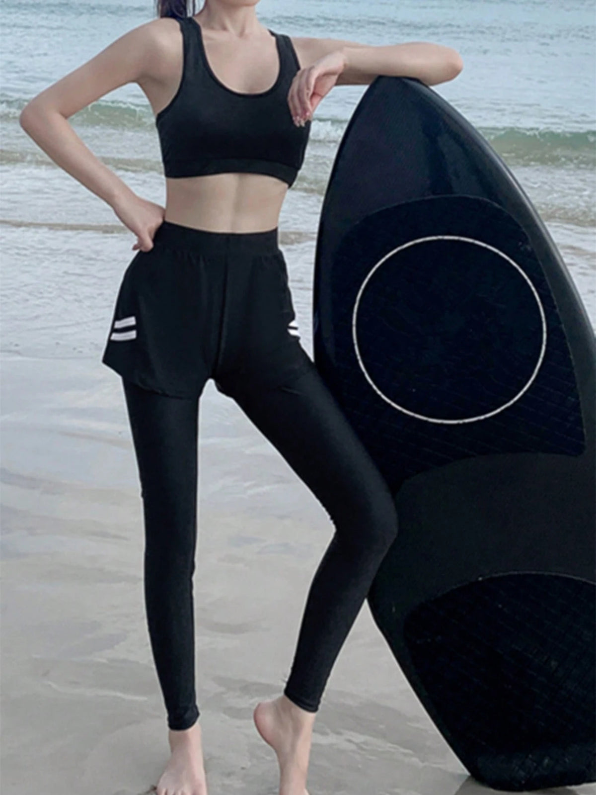 4pcs Long Sleeve And Pants Beach Diving Suit Set Spring Sports Vacation Summer