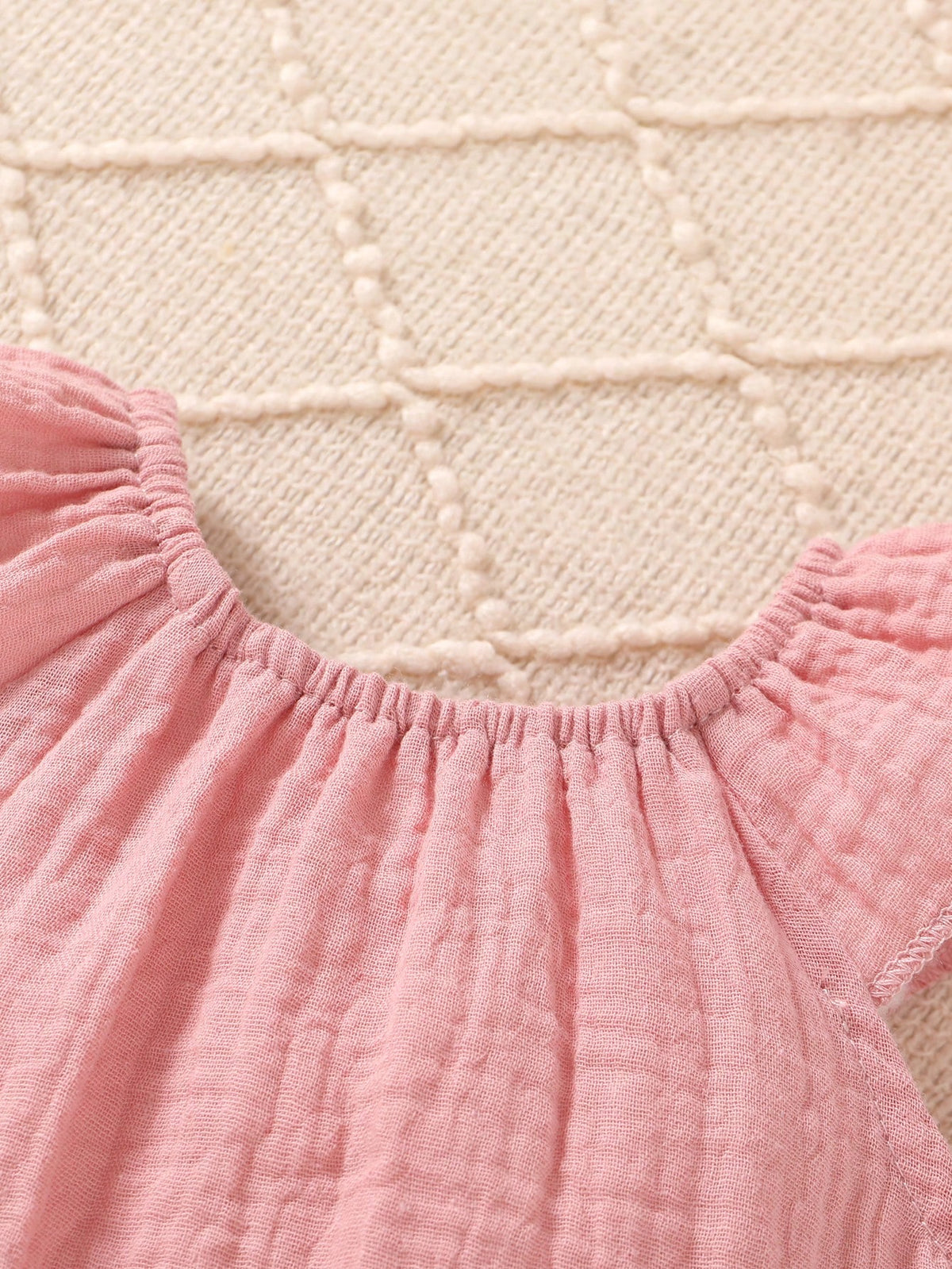 4pcs/Set, Baby Girl, Casual Fashion Cute Elegant, Soft Comfortable, Floral Pattern Ruffle Cotton Bodysuit And Bowknot Decorated Headband Set, Baby Girl Clothing, Newborn Baby Girl Clothing, Baby Suppl