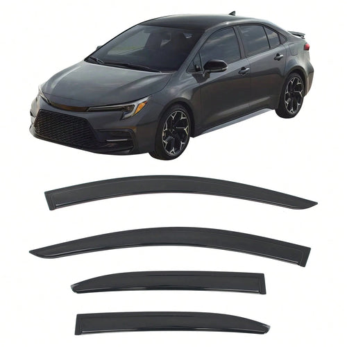 4PCS Tape On Window Visors Compatible With Toyota Corolla Sedan 2020-2026 Acrylic Smoke/Tinted Rain Guards Auto Upgrade Car Accessories