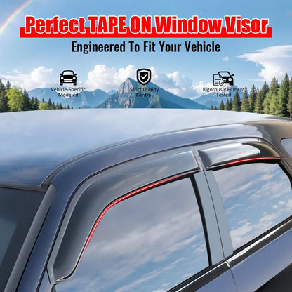 4PCS Tape On Window Visors Compatible With Toyota Corolla Sedan 2020-2026 Acrylic Smoke/Tinted Rain Guards Auto Upgrade Car Accessories