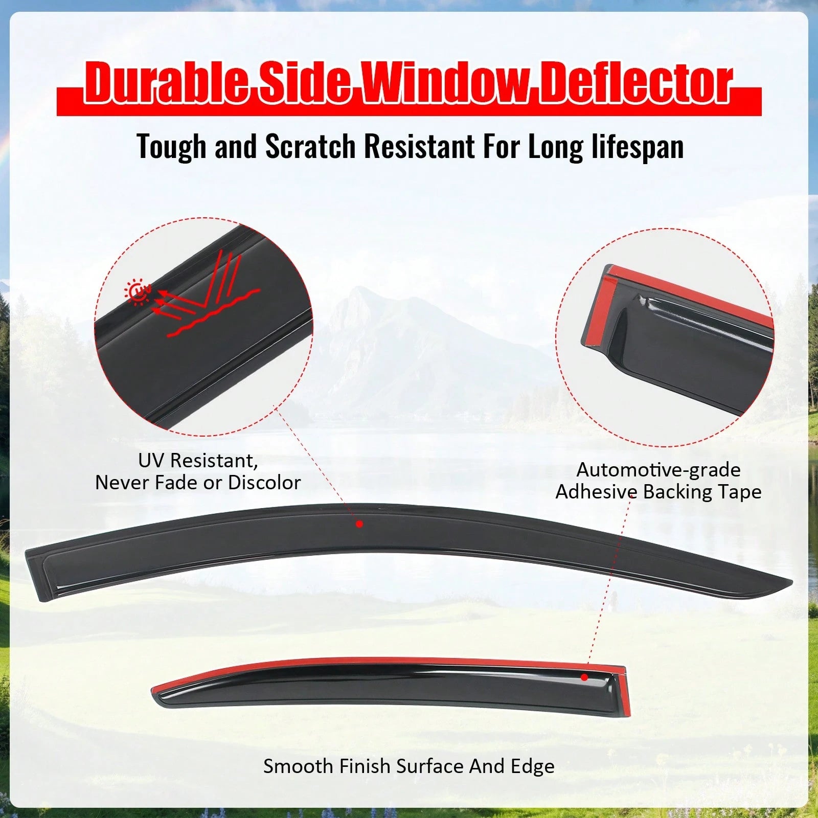 4PCS Tape On Window Visors Compatible With Toyota Corolla Sedan 2020-2026 Acrylic Smoke/Tinted Rain Guards Auto Upgrade Car Accessories