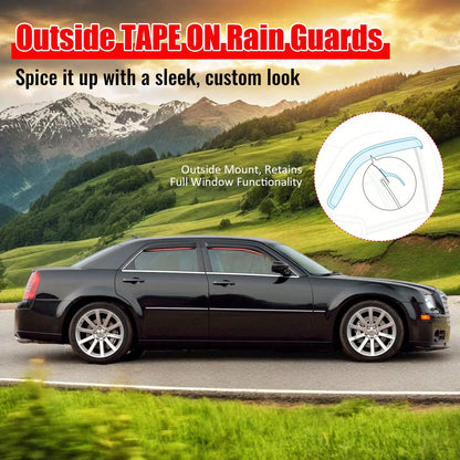 4PCS Tape On Window Visors Compatible With Toyota Corolla Sedan 2020-2026 Acrylic Smoke/Tinted Rain Guards Auto Upgrade Car Accessories
