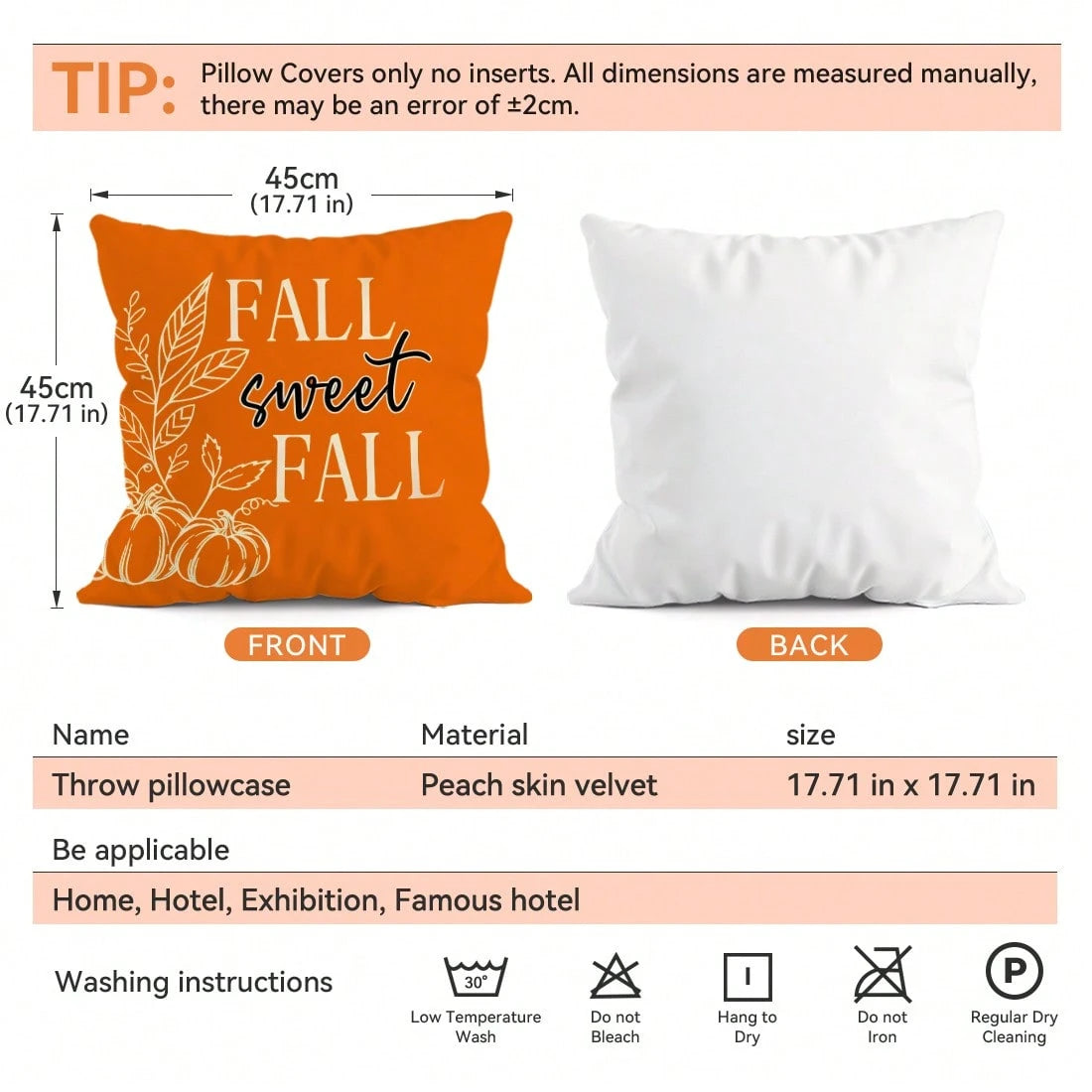 4pcs Thanksgiving Plaid Maple Leaf & Pumpkin Pattern Pillow Covers, Single-Sided Printed Cushion Covers, Suitable For Living Room, Bedroom, Home Decor, All-Season Use