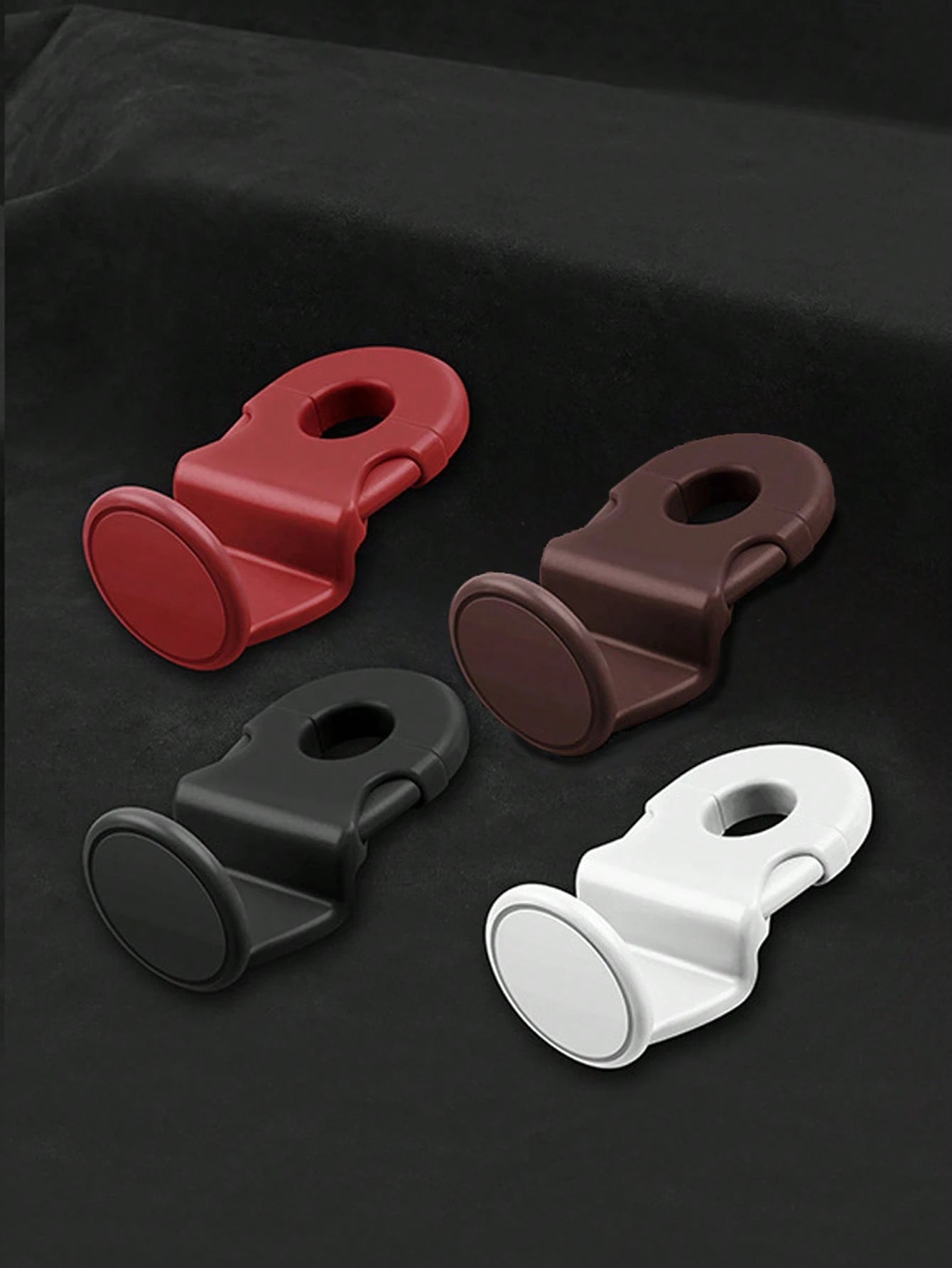 4pcs Universal Car Seat Back Hooks, Durable ABS Material, Car Storage Hanging Hooks, Suitable For Backseat, Bag Hooks, Car Interior Decor Accessories, Fit For All Vehicle Models