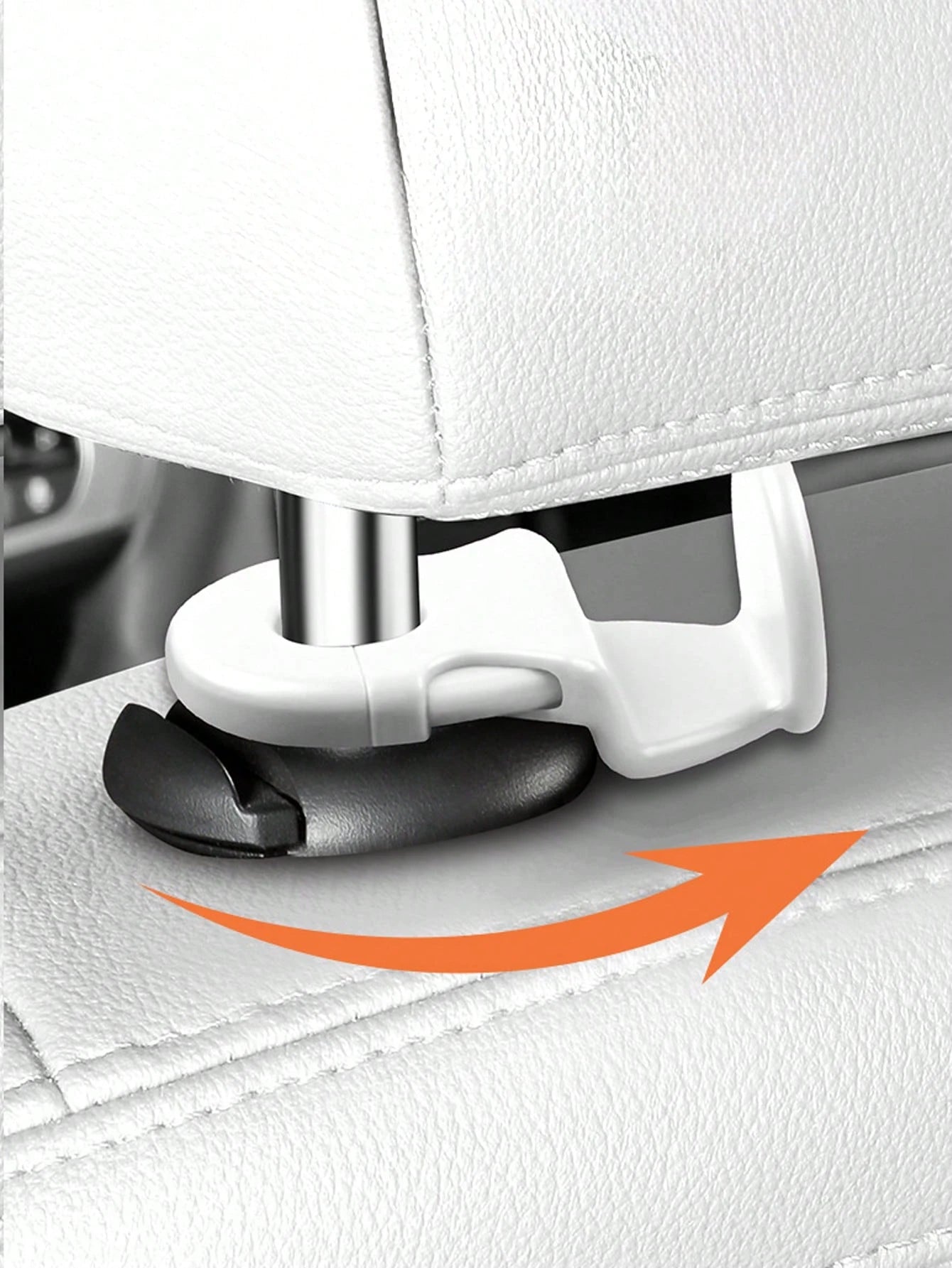 4pcs Universal Car Seat Back Hooks, Durable ABS Material, Car Storage Hanging Hooks, Suitable For Backseat, Bag Hooks, Car Interior Decor Accessories, Fit For All Vehicle Models