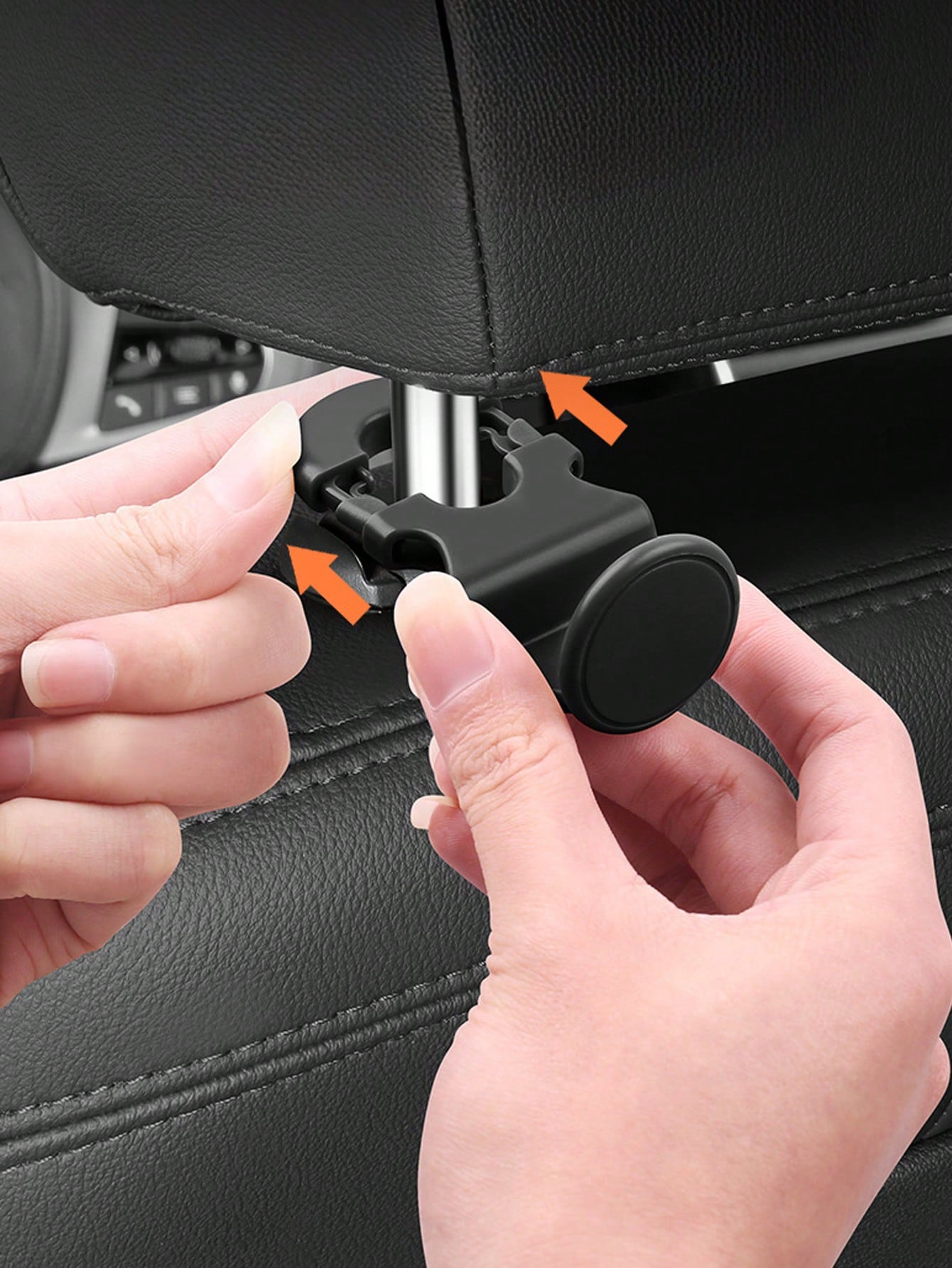 4pcs Universal Car Seat Back Hooks, Durable ABS Material, Car Storage Hanging Hooks, Suitable For Backseat, Bag Hooks, Car Interior Decor Accessories, Fit For All Vehicle Models