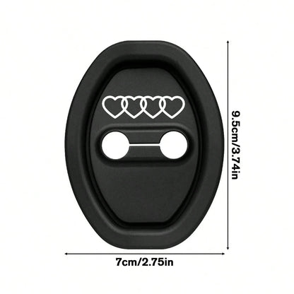 4pcs Upgraded Car Door Lock Cover, Silicone Car Door Lock Protector For Protection And Noise Reduction, Universal Car Exterior Accessories (4-Piece Set)
