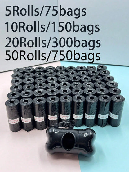 5/10/20/50 Rolls Thickened Leak-Proof Dog Poop Bags, Small Dog/Cat Pooper Scooper Bags, Outdoor Cleaning