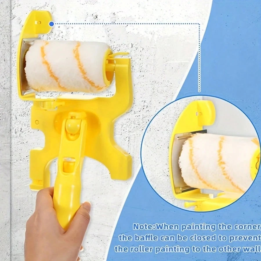 5/2/1pc, Multi-Functional Paint Edge Roller Brush Tool Set- Adjustable Angle, Clear Lines, Even Application. Includes Roller Brush And Bristle Brush Accessories. Suitable For Indoor And Outdoor Wall
