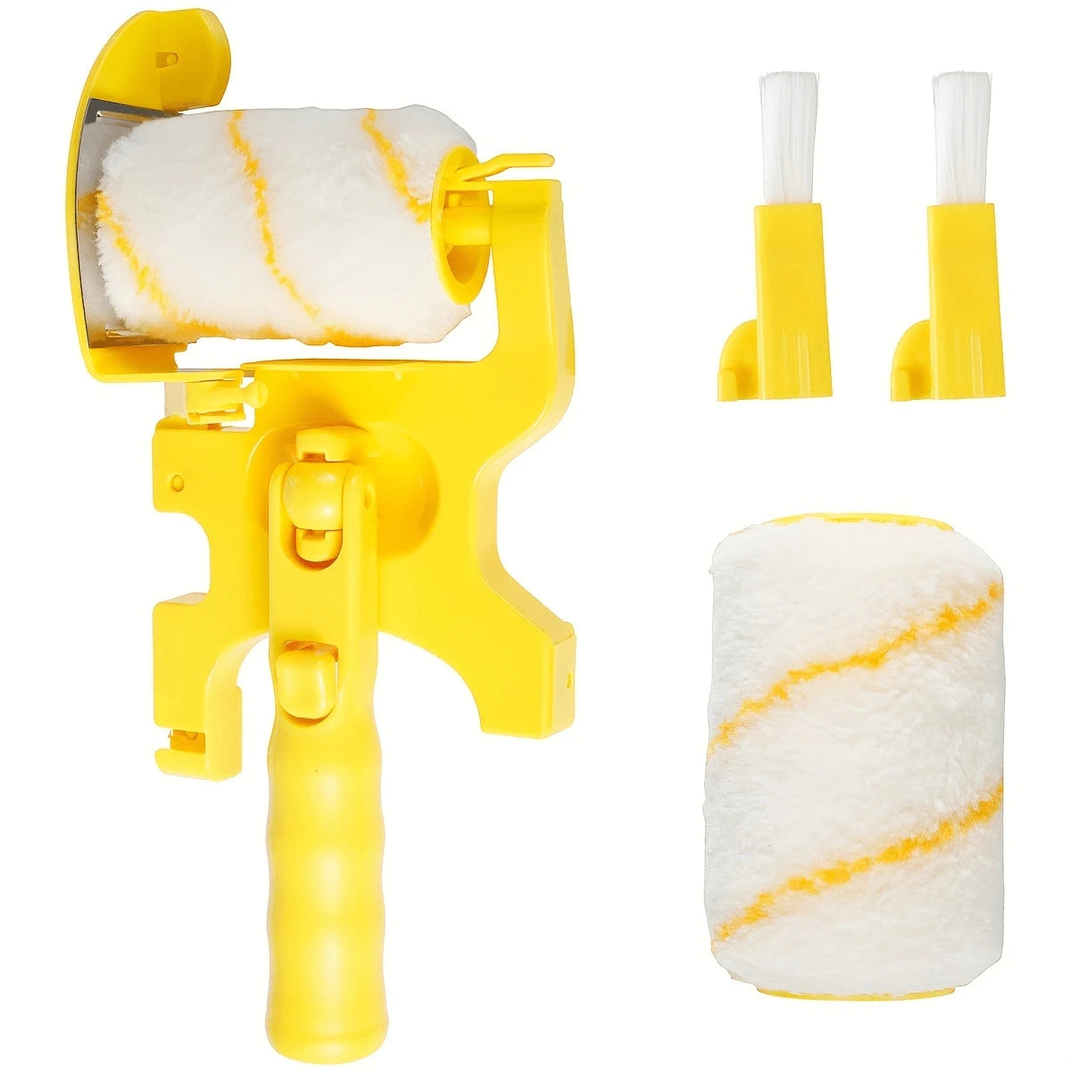 5/2/1pc, Multi-Functional Paint Edge Roller Brush Tool Set- Adjustable Angle, Clear Lines, Even Application. Includes Roller Brush And Bristle Brush Accessories. Suitable For Indoor And Outdoor Wall